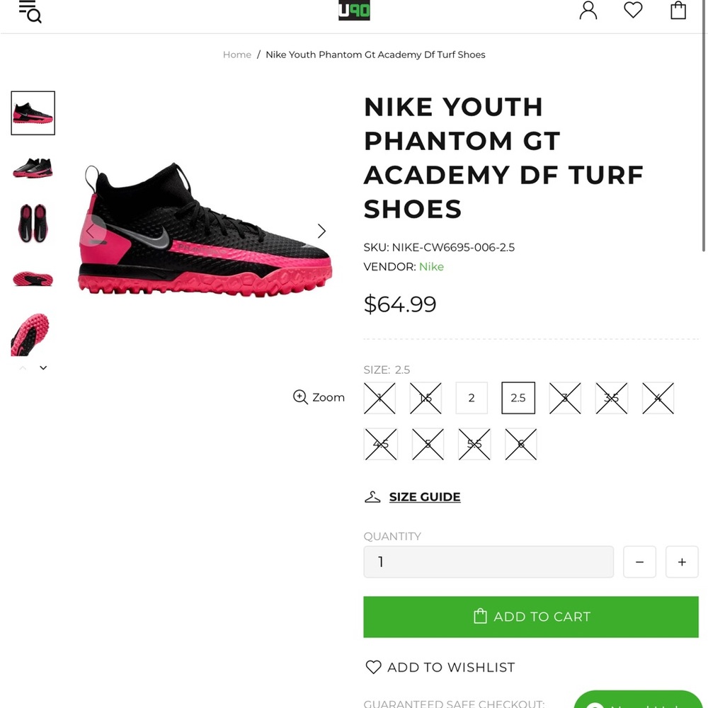Nike youth Phantom turf cleats ⚽️ - Picture 2 of 5